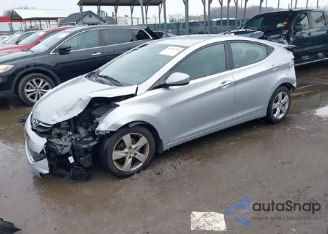 2013 Hyundai Elantra Gls z USA, uszkodzony, nr VIN 5NPDH4AE7DH431777